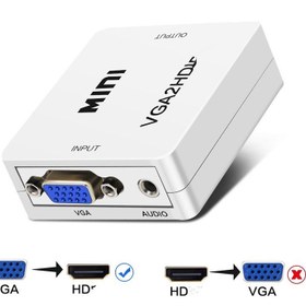 Resim 3C Store VGA - HDMI Uyumlu Dönüştürücü Vga2 Hd Video Kutusu Ses Adaptörü 1080P (Yurt Dışından) 