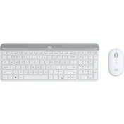 Resim Logıtech Mk470 Beyaz, 920-009436, Kablosuz, Türkçe Q, Klavye Mouse Set Lazer 
