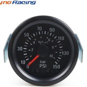 Resim 52 Mm Doğrudan İndüksiyonlu Mekanik Yağ Basınç Göstergesi 150 Psi/10 Bar Çift Ölçekli 12 V Jeneratör Seti 1364 