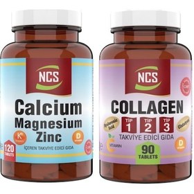 Resim Collagen Tip 1-2-3 Kolajen 90 Tablet Kalsiyum 120 Tablet 