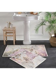 Resim Taç Marble 2'li Pamuk Paspas Seti Çok Renkli 