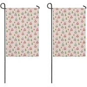 Resim Noel Desenli 2 Li Bahçe Bayrağı Seti, Çift Taraflı 12x84 İnç Açık Alan İçin 12+ 