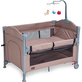 Resim Baby2go 2254 Culla Anne Yanı Oyun Parkı Park Yatak 70 x 110 Cm Kırmızı 