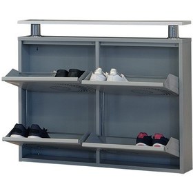 Resim Kaser Metal 2+2 Li Metal Ayakkabılık Gri 