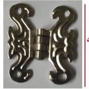 Resim Filoyapımalzemeleri Dekoratif Yaprak Kelebek Menteşe Gümüş (4 Adet) 4 X 3 Cm 