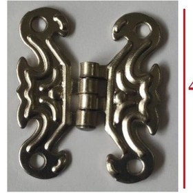 Resim Filoyapımalzemeleri Dekoratif Yaprak Kelebek Menteşe Gümüş (4 Adet) 4 X 3 Cm 