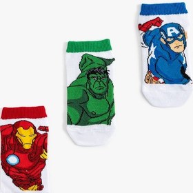 Resim Koton 3'lü Marvel Baskılı Çorap Seti Lisanslı Multıcolor 5wkb80024aa Mavi 