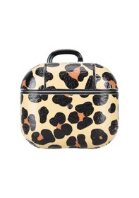 Resim Apple Uyumlu AirPods 3.nesil Deri Kılıf Juni Leo-ne Leopar 