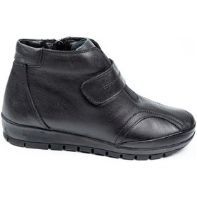 Resim Scavia 572 Ortopedik Hakiki Kadın Deri Bot Siyah 