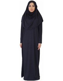 Resim Zehranaz Namaz Elbisesi Koyu Lacivert Fermuarsız Namaz Elbisesi Koyu Lacivert 