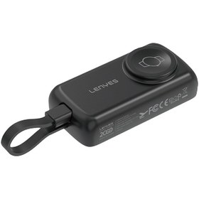 Resim Lenyes PX0001D Akıllı Saat Kablosuz Şarj Özellikli Taşınabilir Type-C Kablolu Powerbank 2000mAh 2W Siyah 