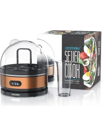 Resim Sevencook 400W Yumurta Pişirici 7 Yumurtalık, Paslanmaz Çelik, 3 Pişirme Seviyesi 