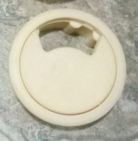 Resim Bilgisayar Masası Kapağı - Çalışma Masası Kablo Geçiş Kapağı - Krem Diğer 