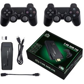 Resim Hallow Ps1 Home Tv Kablosuz Çift Kol Retro 10.000 Oyunlu Tv Stick Mini Oyun Konsolu A 