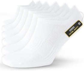 Resim SONNORS 6 Çift Uniseks Sneaker Kadın Erkek Çorap - Organik Pamuk Patik Spor Çorabı - Kısa Çorap Dikişsiz Rahat Kalıp - Beyaz Siyah Gri 