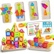 Resim 26/38 parça demir kutu - Renkli Manyetik Yapı Blokları seti, çocukların öğrenme ve eğitimi için uygun manyetik oyuncaklar, rastgele renkler, doğum günü, Cadılar Bayramı, Noel hediyesi 