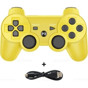 Resim Sarı Destek Bluetooth Kablosuz Gamepad Playstation 3 Joystick Denetleyicisi Ps3 Controle Aksesuarları Usb Pc Oyun Denetleyicisi 