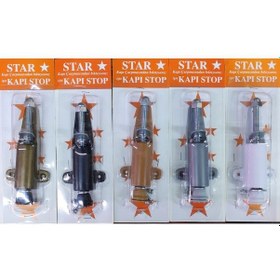 Resim Kapıya Monte Basmalı Yaylı Kapı Stoperi Tampon Kapı Tutucu. Açık Meşe 