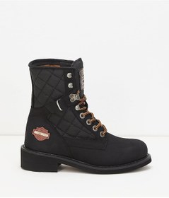 Resim Harley Davidson 025G100078 New Worker Deri Postal Kadın Bot Siyah 