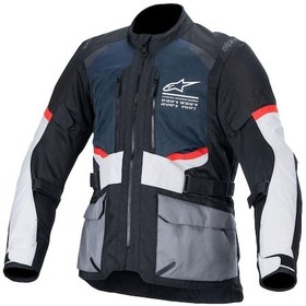 Resim Alpinestars Andes Air Drystar Korumalı Motosiklet Montu Siyah Gri Mavi 