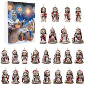 Resim Noel Advent Takvimi Noel Takvimi Kör Kutu Noel Geri Sayım Takvimi Tatil Kolyesi Noel Kör Kutu Noel F 