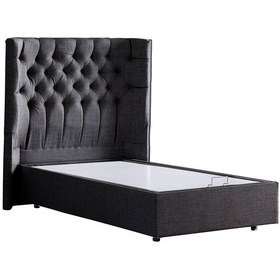 Resim Setaymobilya Baza, Matilda Tek Kişilik Baza + Başlık Seti, Antrasit 