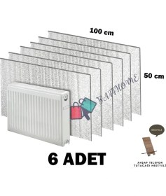 Resim Baffhome 6 Adet Petek Arkası Isı Yalıtım Levhası Alüminyum Folyo Radyatör Arkalığı 