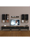 Resim Decoraktiv Eko 8da Mdf Gold Tv Ünitesi Tv Sehpası Ceviz - Siyah 