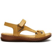 Resim Women's Yellow Ankle Strap Leather Comfort Sandals Derimod