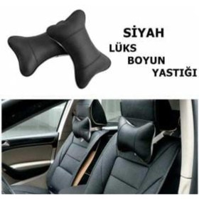 Resim Deri Lüks Papyon Boyun Yastık 2 Adet-universal Papyon Deri Boyun 