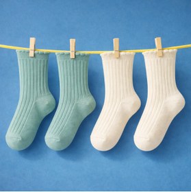 Resim SOLDE SOCKS Solde Premium Kız Bebek Soket Çorap 2’li Deneme Paketi - Pastel Renkler 
