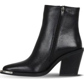 Resim Bueno Shoes Siyah Flotter Deri Kadın Topuklu Bot 33WB20000 33WB20000 