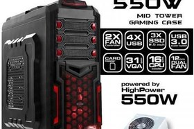 Resim Dark Scorpion 550W 2xUSB3.0, 2xUSB2.0 2x12 cm Fan, Kart Okuyuculu ve Fan Kontrolcülü, SSD Ready ATX Siyah Oyuncu Kasası 