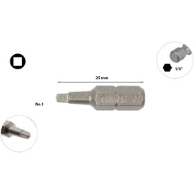 Resim Ceta Form Kare Uçlu Bits No 1 x 25 mm CB/841 (1 Adet) 