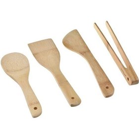 Resim Bambum Mioli - 4 Parça Mutfak Seti B1548 Ahşap 