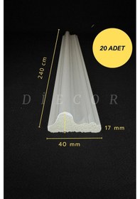 Resim Diecor Dekoratif Boyanabilir 20 Adet 4 Cm Eğimli Polistren Duvar Çıtası Beyaz 4 Cm Model:xa146 