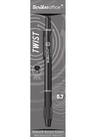 Resim Scrikss Twist 0.7 Gri Şerit Siyah Gizli Uç Mekanik Kurşun Kalem 