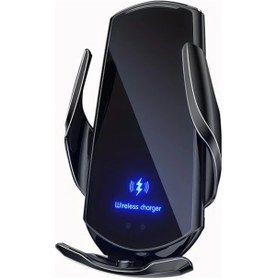 Resim Challenger Vıkefon Araba Kablosuz Hizli Sarj Istasyonu Otomatik Klemeli Siyah Usb C İphone Uyumlu 16 Samsung S25 