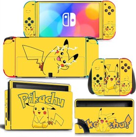 Resim TRICARI Çıkartmaları Nintendo anahtarı OLED 2022 Skins çıkartmalar sevimli Kawaii Anime turuncu karikatür karakter çıkartmaları kapak Joy-con arka panel dock denetleyicisi 