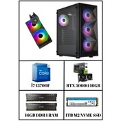Resim Ramtech Ironfang i7-13700F RTX5060 TI 16 GB 1 TB M2 Nvme SSD Free Dos Masaüstü Oyuncu Bilgisayarı 