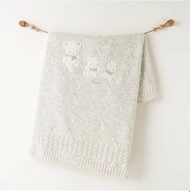 Resim Andywawa Ac26341 Triko Battaniye 85x100 Grey Melange Çok Renkli Melange 