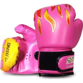 Resim Jeemson "3-10 Yaş Çocuk Boks Eldiveni - Renkli, Yüksek Koruma, Pu Deri, Kalın Dolgulu" Pembe 