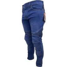 Resim Prosev P-050 Motosiklet Kevlar Mavi Kot Pantolon 
