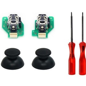 Resim Wiiu Gamepad Kontrolcüsü Uyumlu Sol Sağ Analog 3d Joystick Sensör Modülü Kiti Newway 