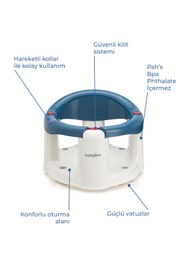 Resim Babyjem Önden Açılır Banyo & Mama Oturağı İndigo Mavi 