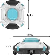 Resim Cordless Robotic Pool Cleaner, Intelligent Sport Robotic Cleaner Automatic Pool Vacuum with 18. Mins Runtime & Powerful Motors, Underwater Cleaner Ideal for Inground Pool (White) 