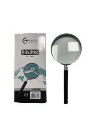 Resim Bafix Büyüteç Cam Metal Çerçeveli 90 Mm Büyüteç 
