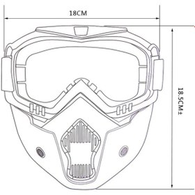Resim AnkaShop Cross Motosiklet Bisiklet Gözlüğü Açık Kask Maskesi Süngerli Bant Lastikli Jet Maske Aynalı Cam 