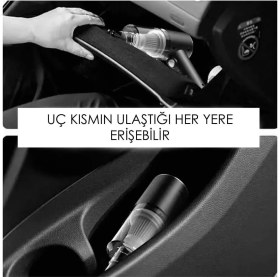 Resim Hasuba Resmi Distribütör Garantili USB Şarjlı Elektrikli Mini Taşınabilir Süpürge Makinesi Evde Arabada H 