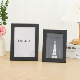 Resim Çok Yönlü Modern Klasik Fotoğraf Çerçevesi - Camlı Yatay veya Dikey Sergi, Oturma Odası, Yatak Odası, Koridor için Mükemmel Duvar veya Masa Dekoru - Rastgele Fotoğraf Kağıdı Dahil 